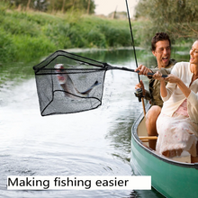 Load image into Gallery viewer, SANLIKE Fishing Landing Net Collapsible Retractable Portable Fish Friendly Triangle Design Nylon Mesh Aluminium Alloy Pole
