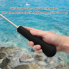 Load image into Gallery viewer, SANLIKE Shrimp Bait Shovel Portable Stainless Steel Rotatable Shovel Fish Bait Black Anti-Slip Grip Fishing Tackle Accessory
