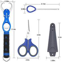 Load image into Gallery viewer, SANLIKE Fishing Grip Clip Multifunctional Aluminium Alloy Line Cutter Scissors Hook Removers Fishing Gripper Controller Tools
