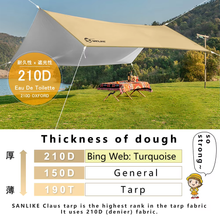 Load image into Gallery viewer, SANLIKE Outdoor Canopy Sunshade Rainproof And Sunscreen Portable Silver Coated Square Butterfly Tent For Camping And Picnicking
