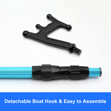 Load image into Gallery viewer, SANLIKE 1.7M Boat Hook Telescopic Aluminium Alloy Pole Durable Rustproof Rubber Anti-slip Handle Hook Boat Crashproof Parts
