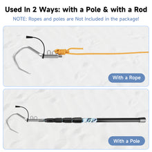 Load image into Gallery viewer, SANLIKE Fishing Hook Double Hole Fishing Spear Hook With 1/2 UNC Stainless Steel Fish Gaff For Freshwater Saltwater Fishing Tool Accessories
