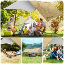 Load image into Gallery viewer, SANLIKE Outdoor Canopy Sunshade Rainproof And Sunscreen Portable Silver Coated Square Butterfly Tent For Camping And Picnicking
