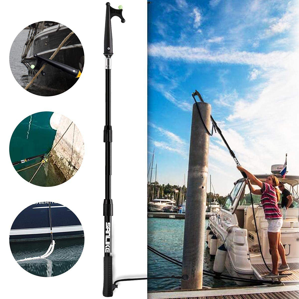 Boat Hook Lightweight Nylon Telescopic Boat Hook Easy To Install Extension Boat  Hooks For Docking Pontoon Boat Accessories - AliExpress