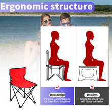 Load image into Gallery viewer, SANLIKE Outdoor Folding Chair Beach Arm Chair Steel Tube Picnic Fishing Barbecue Portable Fishing Chair lawn folding chair
