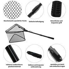 Load image into Gallery viewer, SANLIKE Fishing Landing Net Fishing Lip Grip Combo Folding Telescopic Portable Fish Friendly Nylon Mesh with Nonslip Handle
