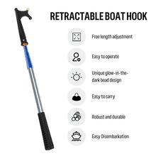 Load image into Gallery viewer, SANLIKE Boat Hooks for Docking Extension Pole Hook Telescopic Boat Pole with Luminous Bead Lightweight Floating
