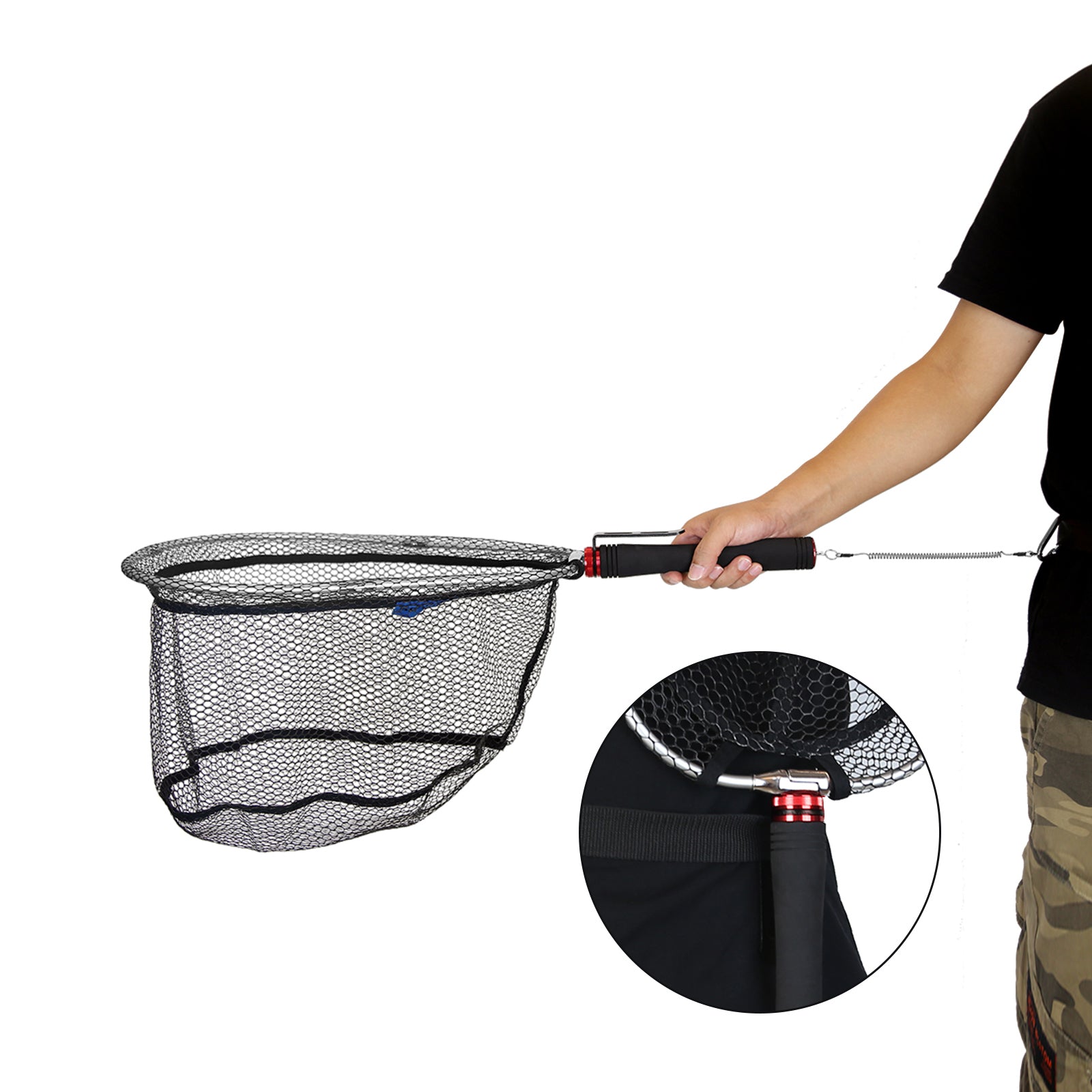 SANLIKE Ultralight Fishing Net 22cm Handle Landing Net EVA
