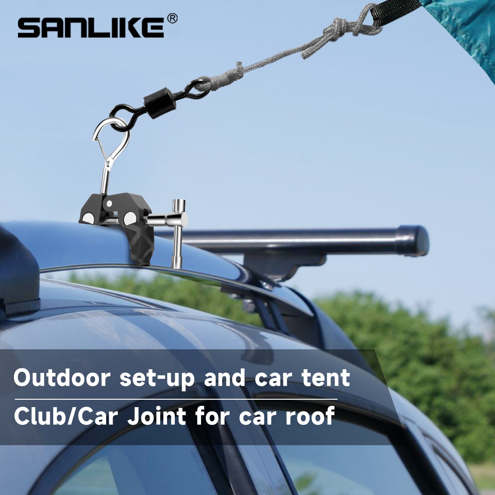 roof rack tarp SANLIKE 2pcs Car Roof Tent Tarp Clamp with Climbing Clip Hook Heavy Du –  SANLIKE STORE