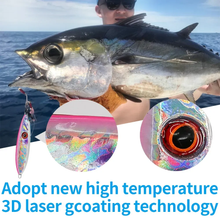 Load image into Gallery viewer, SANLIKE Pink sinking slow jigger cranking metal jig slow cranking steel plate glow bait hard lead deep sea fishing jigging lure
