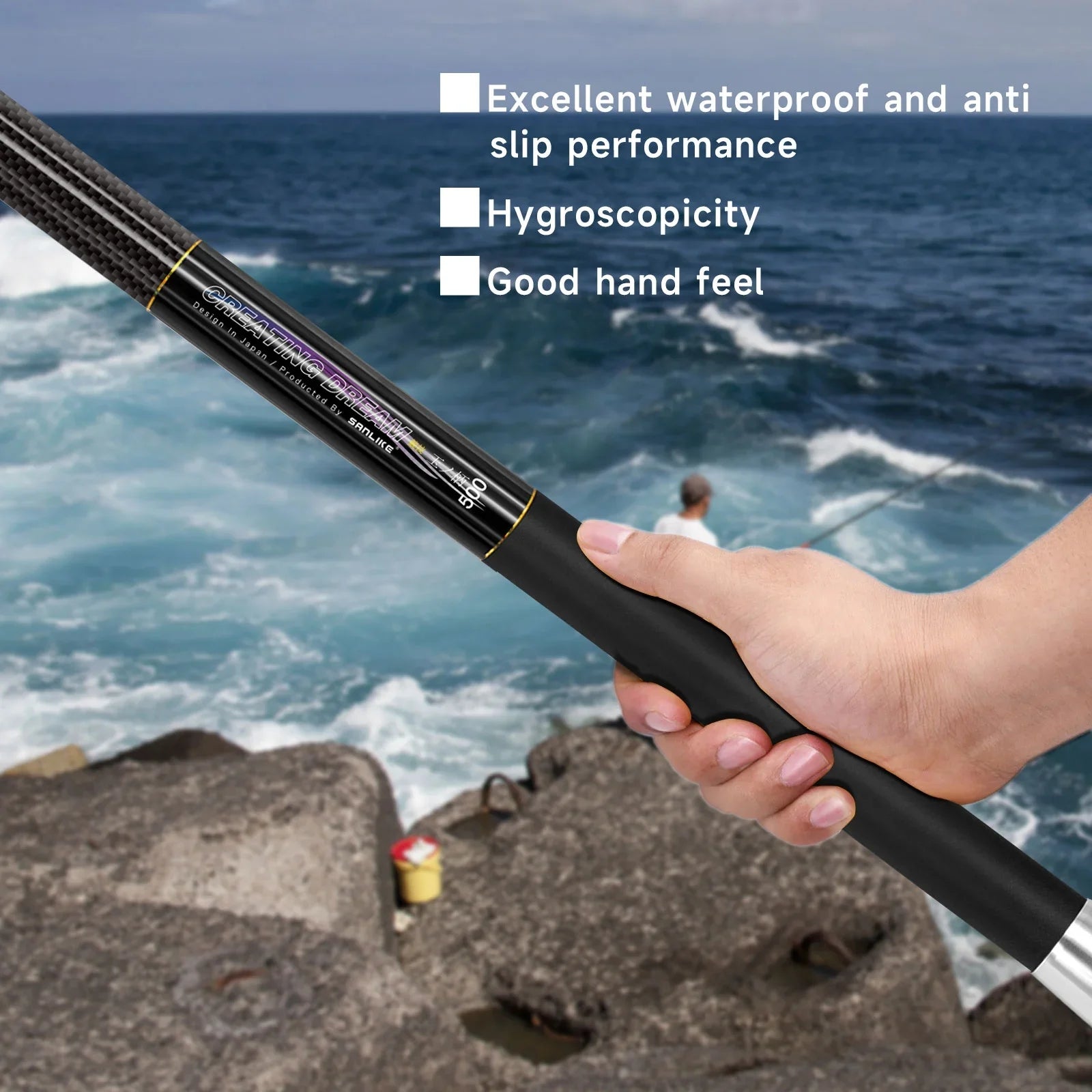 SANLIKE 5m Telescopic Fishing Landing Net Carbon Fibre Rod Portable Ha   SANLIKE STORE