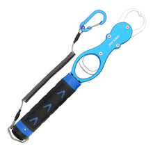 Load image into Gallery viewer, SANLIKE Fish Lip Grip Multifunctional Fishing Clip 360° Swivelling Rubber Handle Lanyard with Weighing Scale Fishing Tools
