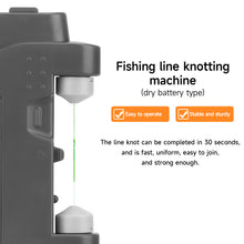 Load image into Gallery viewer, SANLIKE Black Electric Knotter Auxiliary Knotter Fishing Line Winder Fishing Line Automatic Knotting Tackle Equipment
