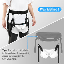 Load image into Gallery viewer, SANLIKE Fishing Belt Rod Holder Adjustable Length Fishing Fighting Waist Belt with EVA Padded Great Plastic Material Fighting Belt WHITE
