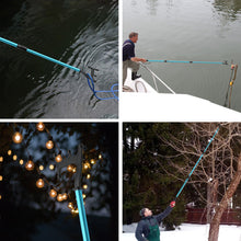 Load image into Gallery viewer, SANLIKE Blue Telescopic Hooks Floating Telescopic Aluminium Spear Rods Accessories Docking Push Rods Outdoor Fishing Tools
