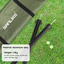 Load image into Gallery viewer, SANLIKE 2 sets of 240cm aluminium stable tent poles tarpaulin poles camping tent poles glass bead connection with storage bag
