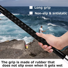 Load image into Gallery viewer, SANLIKE 3m Black Telescopic Carbon Fibre Fishing Net Long Handle Portable Compact Belt Landing Rod Fishing Net Rod Fishing Tools
