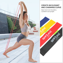 Load image into Gallery viewer, SANLIKE Exercise Resistance Band Loops Elastic Band Set Fitness Workout Exercise 5 Bands Set with Carry Bag
