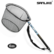 Load image into Gallery viewer, SANLIKE Fishing Net Folding Telescopic Adjustable Pattern for Freshwater Seawater Landing Net Tackle Accessories
