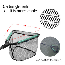 Load image into Gallery viewer, SANLIKE Floating Fishing Net Fish Folding Landing Net with Telescopic Pole Handle Durable Rubber Coated Collapsible Net Fishing
