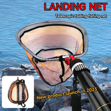 Load image into Gallery viewer, SANLIKE Fishing Landing Nets Telescoping Foldable Handle Rod Frame Pole for Carp Fishing Tackle Catching Releasing Fishing Tool
