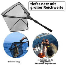 Load image into Gallery viewer, SANLIKE Fishing Landing Net Fishing Lip Grip Combo Folding Telescopic Portable Fish Friendly Nylon Mesh with Nonslip Handle
