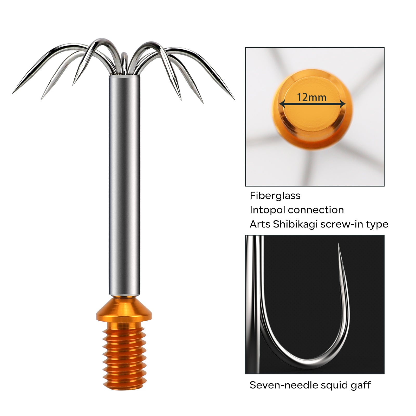 SANLIKE Fishing Gaff Stainless Steel Anchor Cuttlefish Squid 7 Pin Fis SANLIKE STORE SANLIKE Fishing Gaff Stainless Steel Anchor Cuttlefish Squid 7 Pin Fis SANLIKE STORE