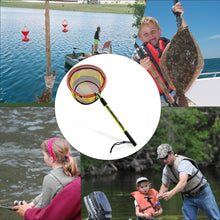 Load image into Gallery viewer, SANLIKE Fishing Net Fish Landing Net Collapsible Fish Net with Anti-Slip Telescoping Rubber Pole Handle for Kids Adults
