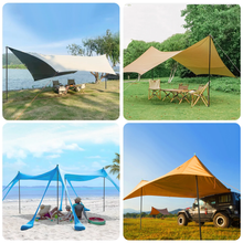 Load image into Gallery viewer, SANLIKE Tent Pole Tarp Tent Aluminum Pole Sets of 2 Foldable Outdoor Camping Equipment Awning Rod Accessories
