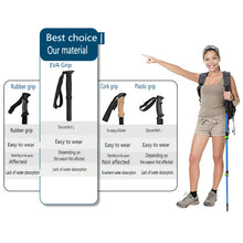 Load image into Gallery viewer, SANLIKE Hiking support walking stick Non-slip walking stick Three sections adjustable aluminium alloy hiking stick walking stick
