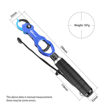 Load image into Gallery viewer, SANLIKE Fish Plier With Fish Lip Grip Antirust Aluminum Alloy Tungsten Carbide Fishing Hook Remover Line Cutting Fish Grabber
