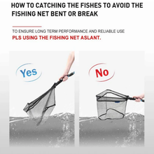 Load image into Gallery viewer, SANLIKE Fishing Net Collapsible Telescopic Sturdy Pole Handle Fish Landing Mesh For Carp Fishing Tackle Catching Releasing
