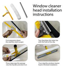 Load image into Gallery viewer, SANLIKE Windows Cleaning Brush Multifunctional Window Cleaner Telescopic Rod Outdoors Window Washing Tool Equipment
