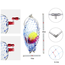 Load image into Gallery viewer, SANLIKE  Fishing Net Nylon Portable Folding Landing Dip Net Collapsible Aluminium Oval Frame with Adaptor Fishing Accessories
