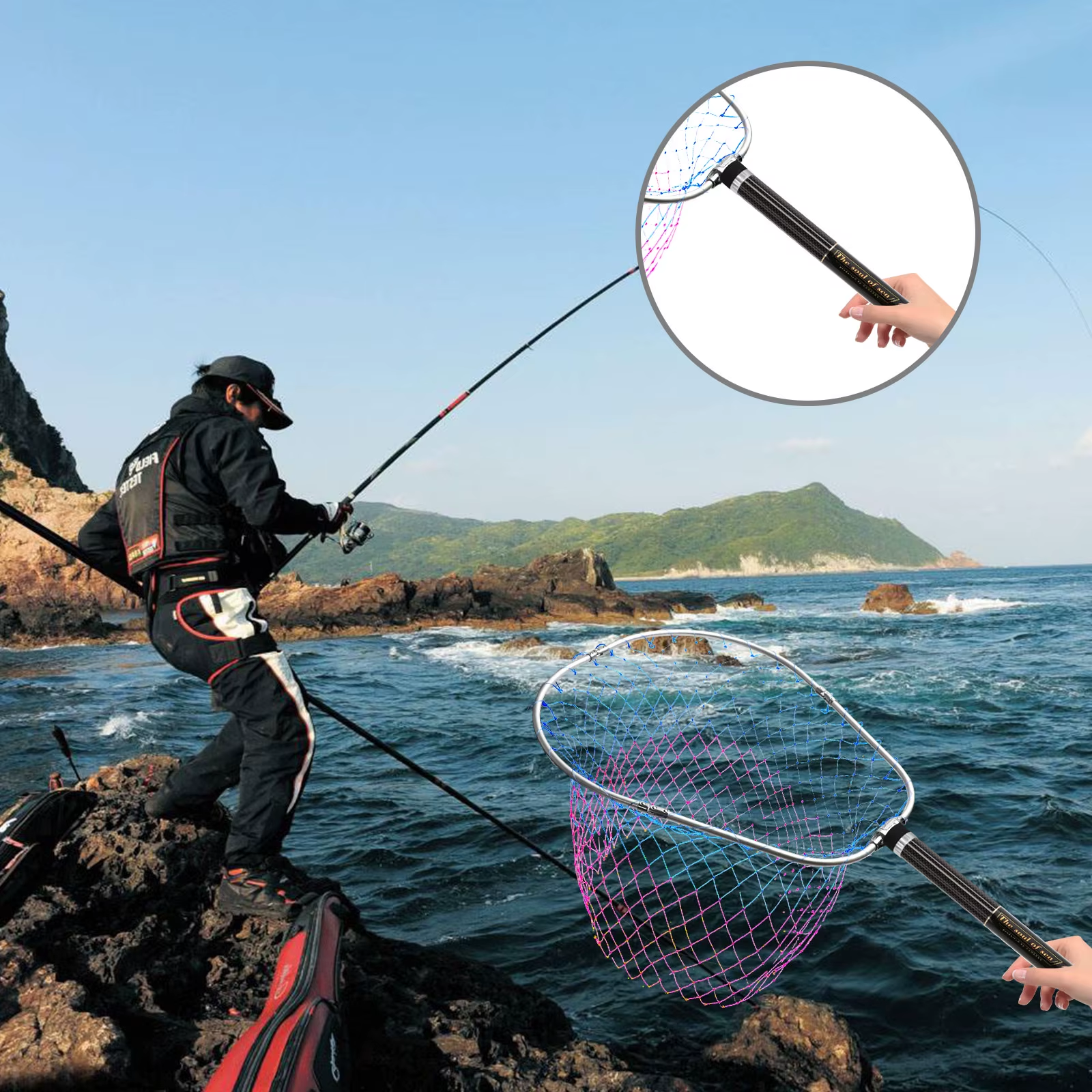 SANLIKE Telescoping Fishing Landing Net 240cm Portable Folding Hand Me – SANLIKE STORE