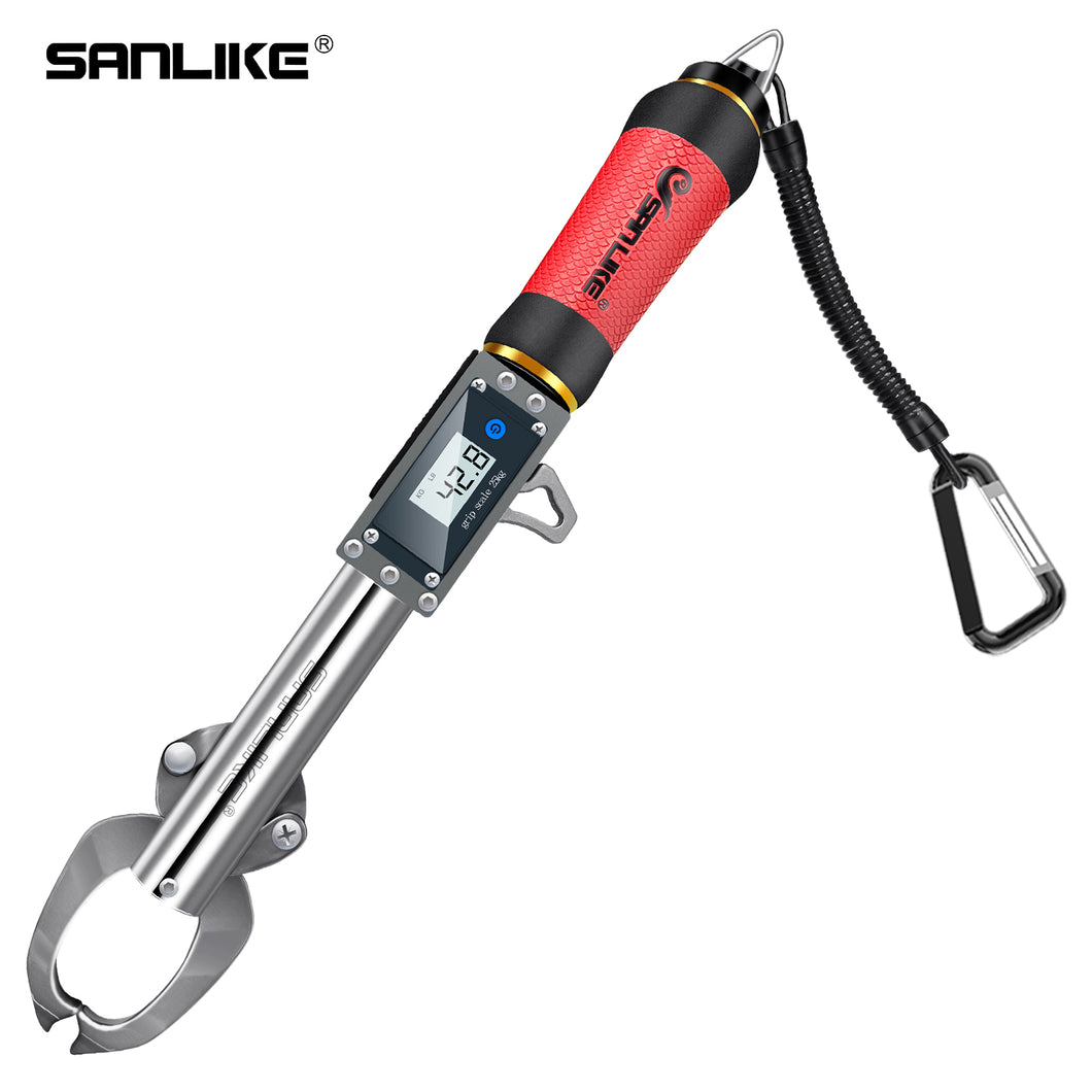 SANKILE Fishing Grip Controller With Digital Weighing Scale Stainless Steel Fish Lip Gripper Catcher Fishing Tackle Tool