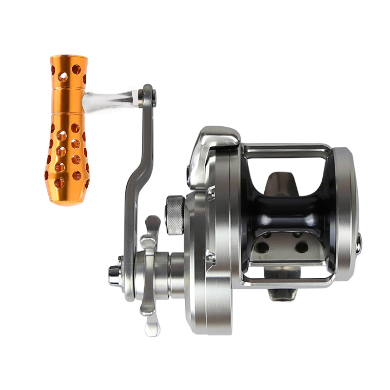 Lieyuwang 54.3MM*78.6MM Carbon Fiber Fishing Reel Handle EVA Knobs For Baitcasti