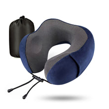 Load image into Gallery viewer, KOMCLUB  Portable Memory Foam U Shape Travel Neck Pillow Travel Pillow With Storage Bag
