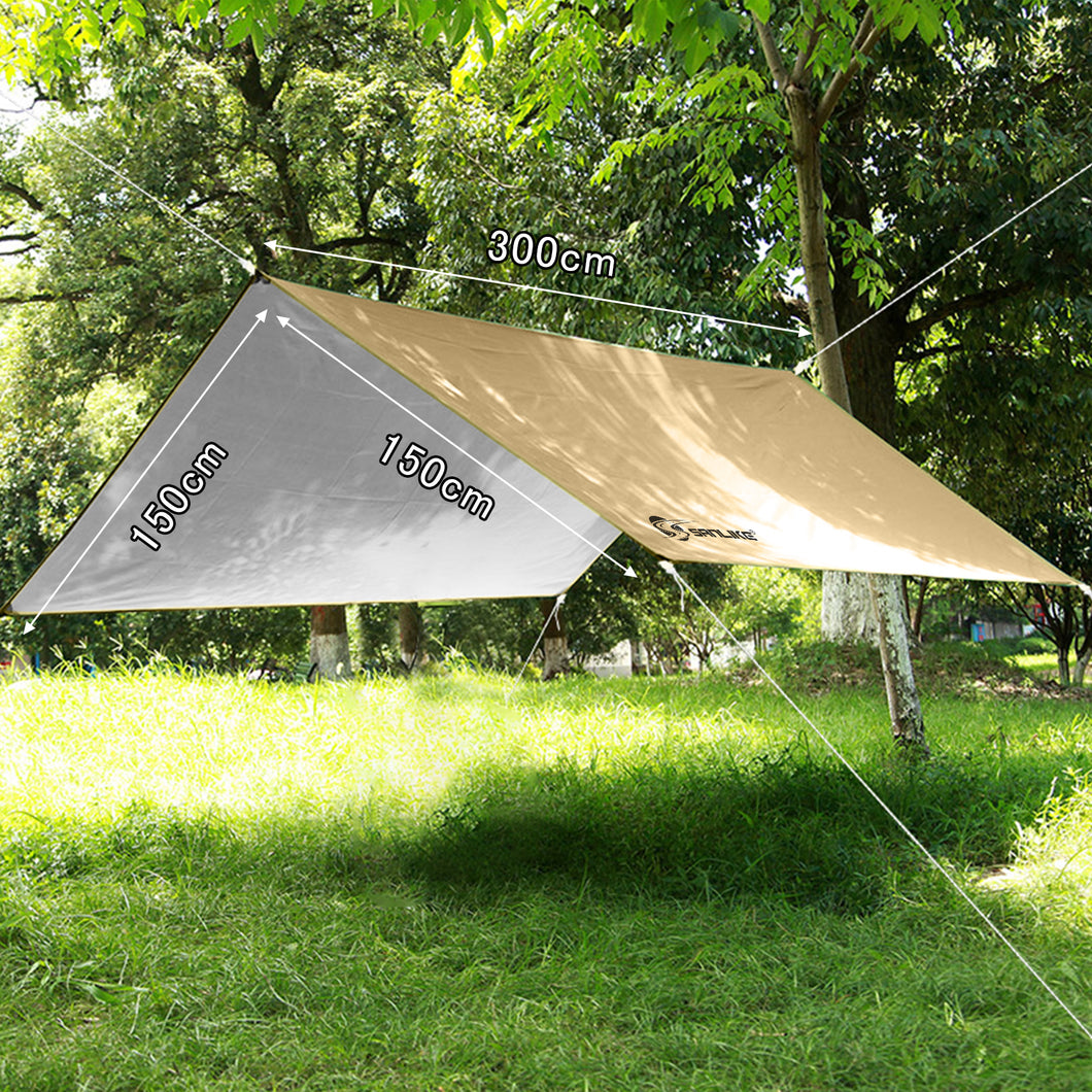 Outdoor canopy tent Rainproof and sunscreen portable silver coated square butterfly sunshade for camping and picnicking