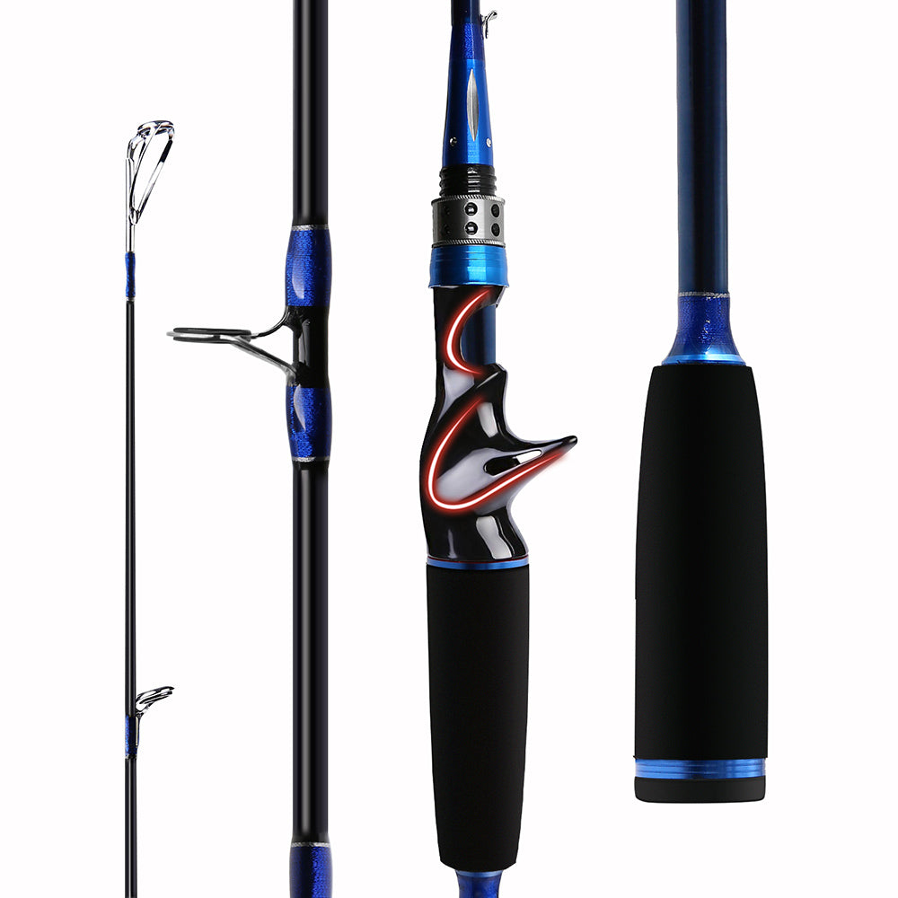 SANLIKE Carbon Fiber Multifunctional Portable Super Large Bait Fishing rods  Baitcasting Fishing Rod with 3 Tips Medium Heavy for Bass Fishing