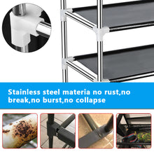 Load image into Gallery viewer, KOMCLUB 6 Tier Shoe Rack Stainless Steel Shoes Organizer Storage Shelf
