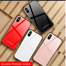 Load image into Gallery viewer, Suitable for iphone11 pure color simple glass protective cover special offer Apple 8plus xr anti-drop and scratch-resistant mobile phone case
