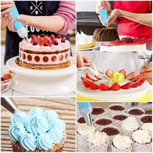 Load image into Gallery viewer, KOMCLUB 27.5cm Rotating Cake Plate for Cake Decoration Cake Server Cake Stand Spatula Plastic Cake Turntable Baking Accessories
