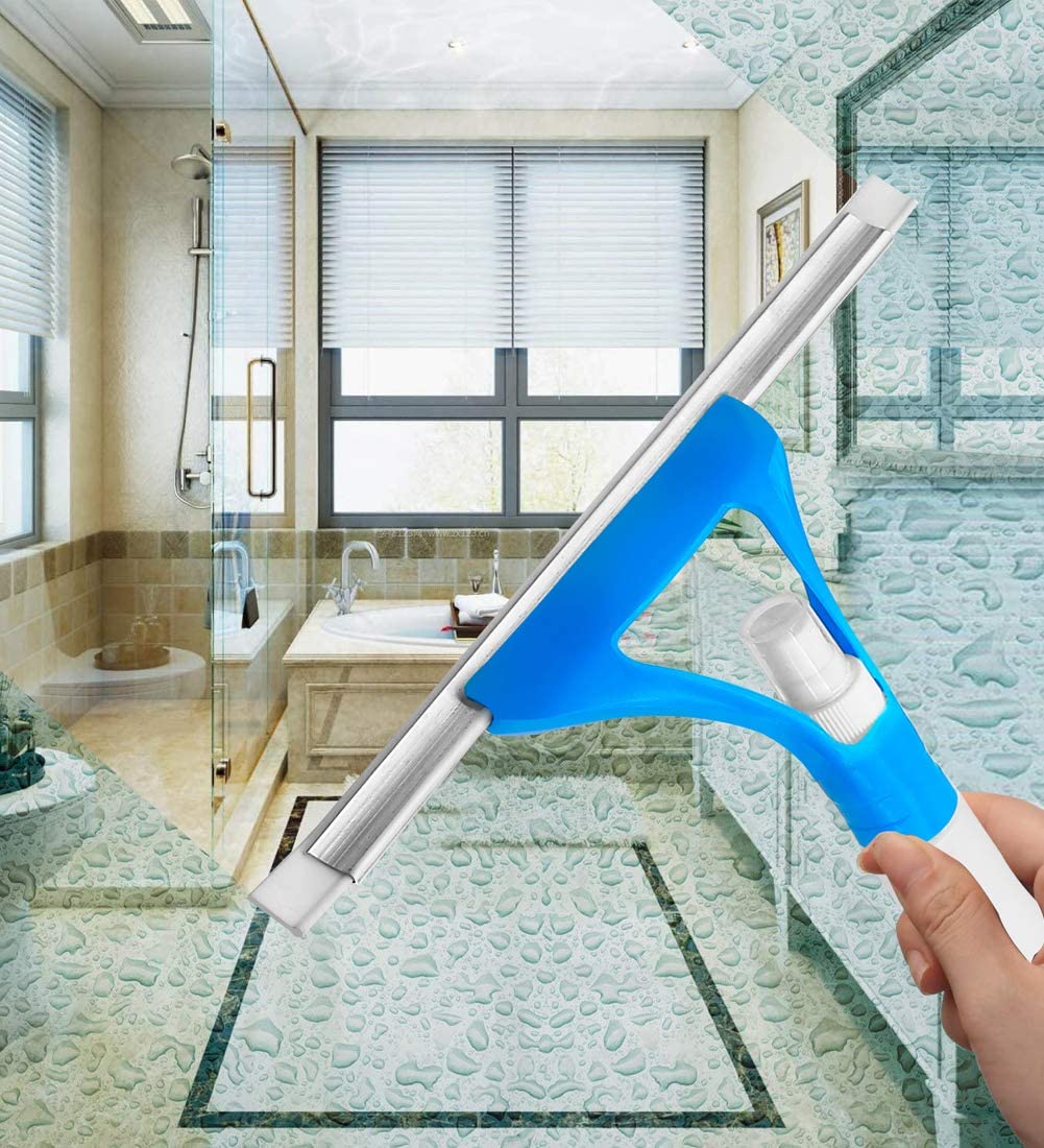 KOMCLUB 2 Pack Squeegee Spray Window Cleaner Window Wiper Blade Cleaner  Household Cleaning Tool