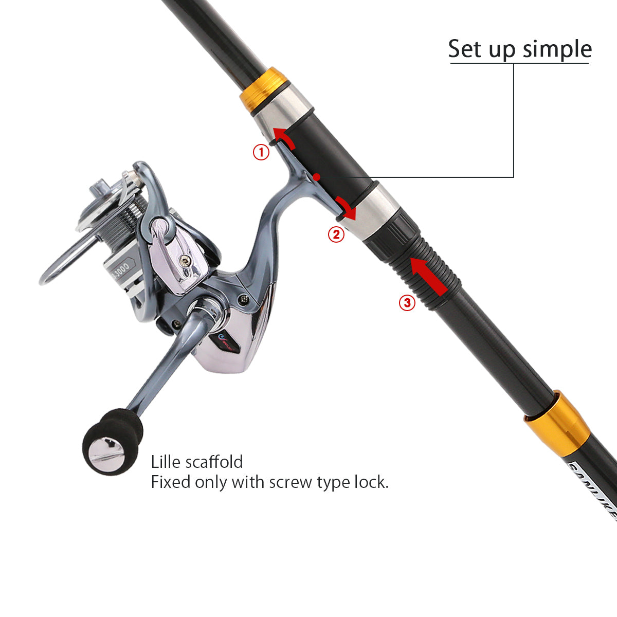 Fishing Rod and Reel Combo Telescopic Pole Set with Fishing Line