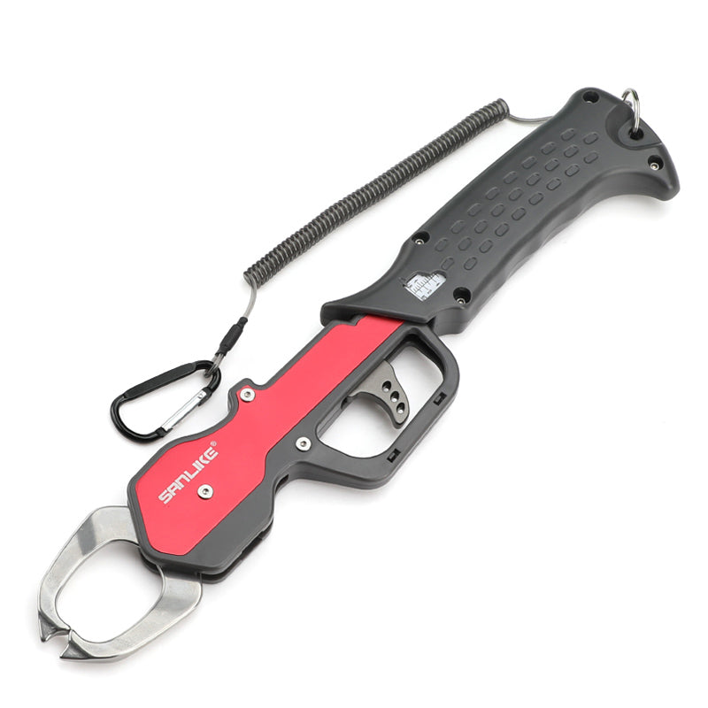 SANLIKE Fishing Lip Gripper Controller With weighing Stainless Steel Fishing Grip Clip Catcher Pliers Tool Accessories