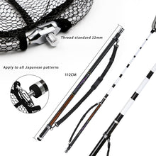 Load image into Gallery viewer, SANLIKE Foldable Landing Pole Fishing Net Scoop Net Carbon Dip Net Pole Set with Stretchable Adjustable Belt
