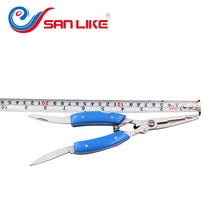 Load image into Gallery viewer, SANLIKE Multifunctional Portable Folding Fishing Plier Stainles Steel Carp Fishing tackle cut Line Cutter Fishing Tools
