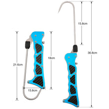 Load image into Gallery viewer, SANLIKE Telescopic Collapsible Fishing Gaff Hook Portable Stainless Steel Hook Tackle
