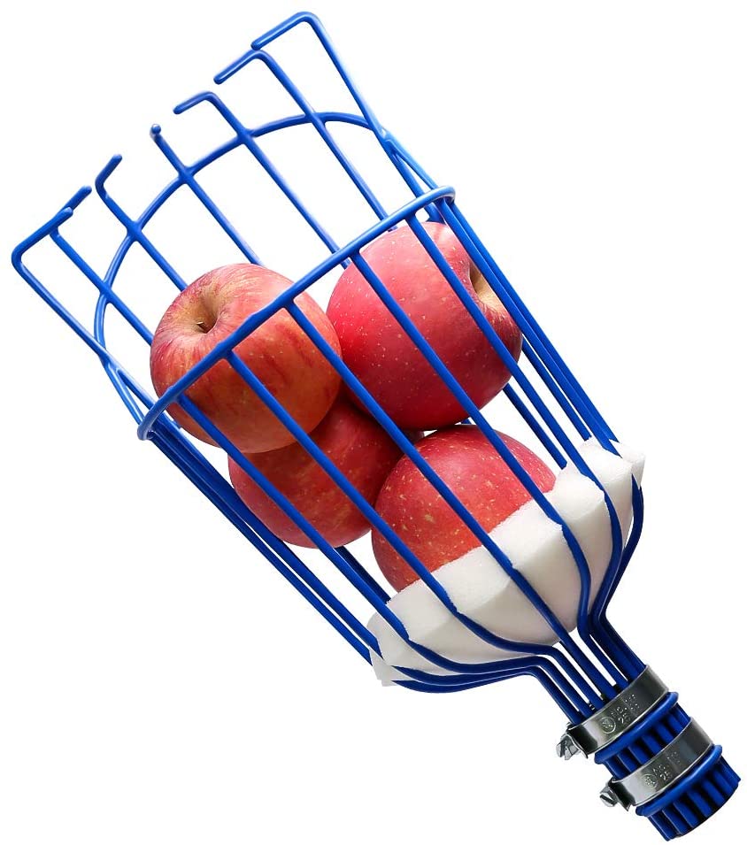 KOMCLUB Fruit Picker Basket Head for Apple Avocado Lemon Peach Fruit Tree Grabber Tool Outdoor Deep Basket Garden Tools